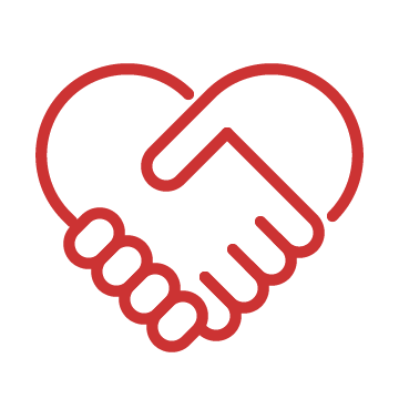 icon of two hands holding each other forming a heart shape